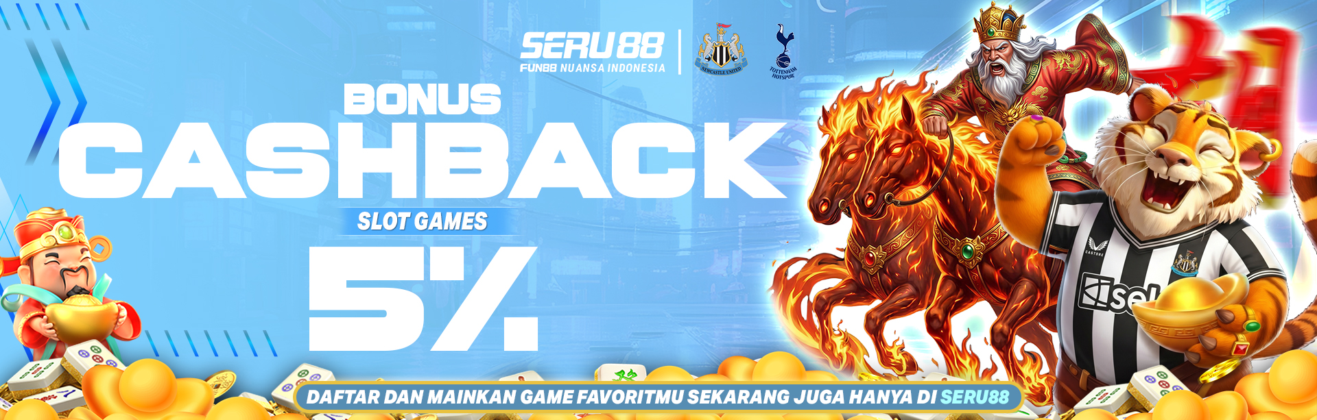 BONUS CASHBACK SLOT GAMES 5%